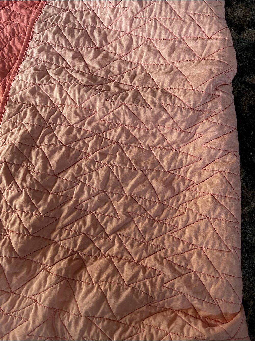 Colorful twin size Coral peach Quilted Bedspread - Home Bedding - Picture 4 of 5